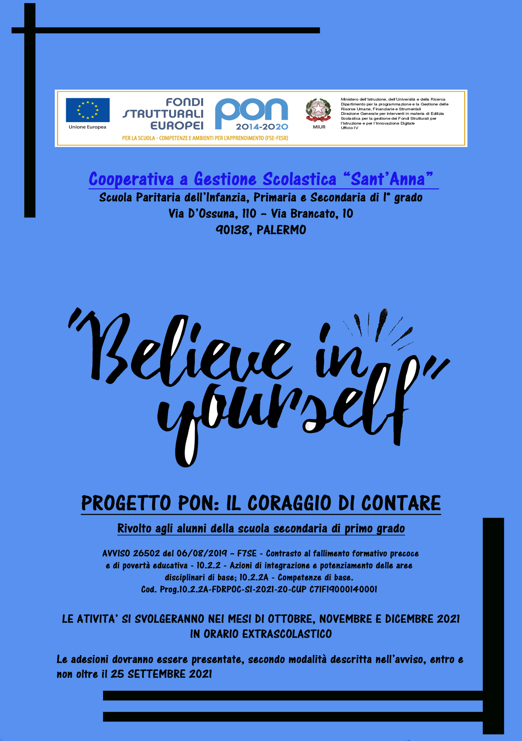 PROGETTO PER LA SCUOLA SECONDARIA DI PRIMO GRADO: IL CORAGGIO DI CONTARE