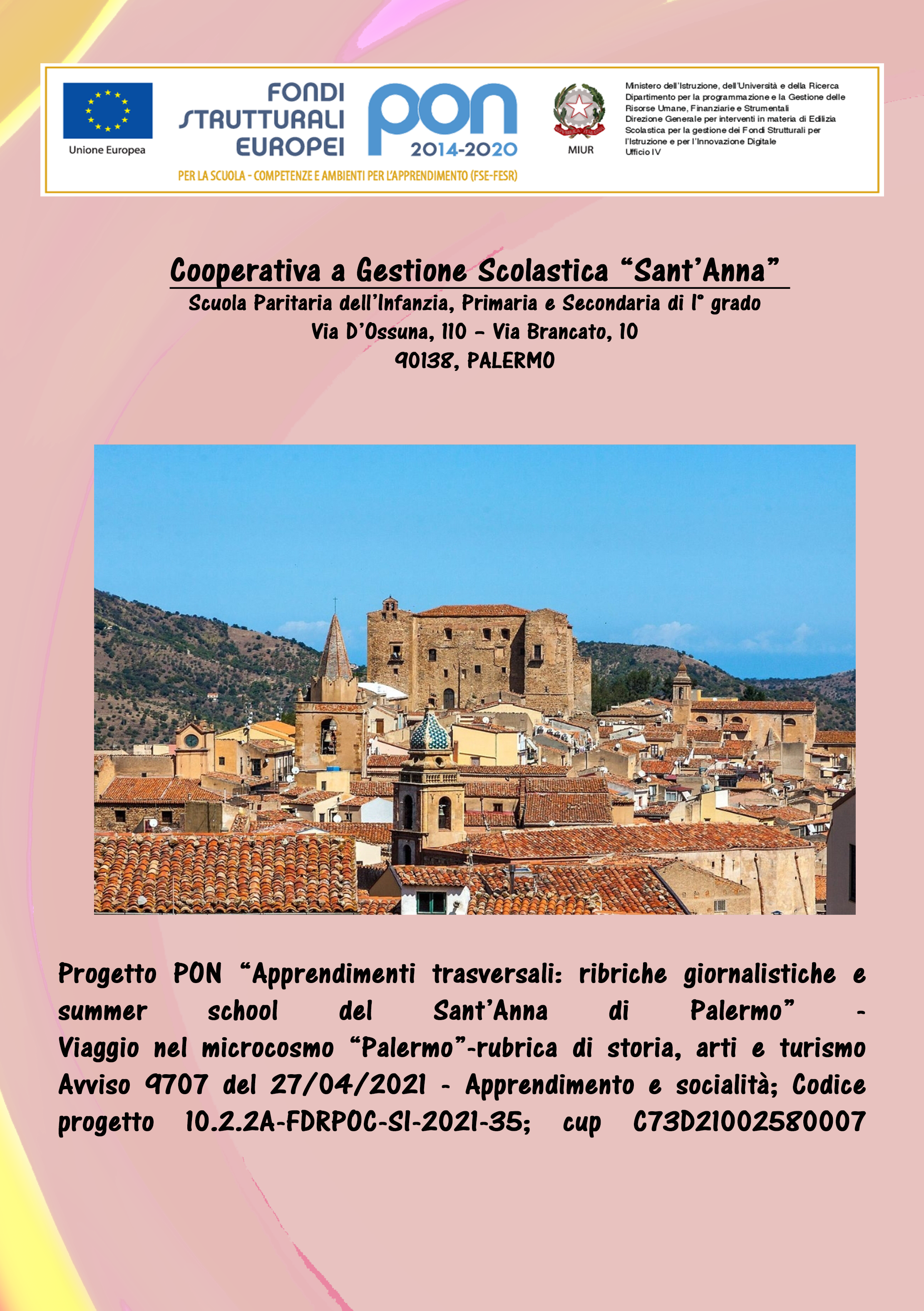 PROGETTO PON VIAGGIO NEL MICROCOSMO-PALERMO